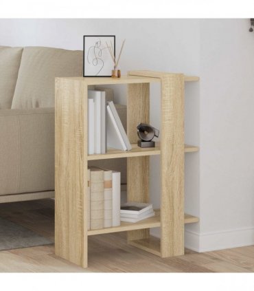 vidaXL Bookshelf Sonoma Oak 52 x 25 x 71.5 cm Engineered Wood