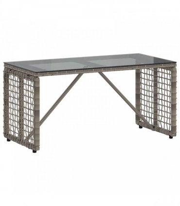 vidaXL Outdoor Table Grey and Black 80 x 40 x 40 cm
