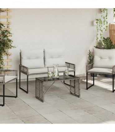 vidaXL Outdoor Table Grey and Black 80 x 40 x 40 cm