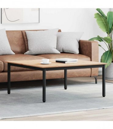 vidaXL Coffee Table Natural 100 x 100 x 45 cm Solid Pine Wood