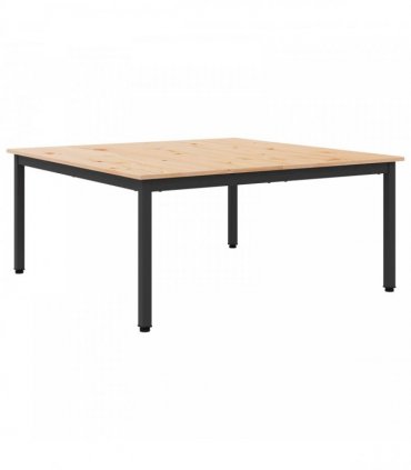 vidaXL Coffee Table Natural 100 x 100 x 45 cm Solid Pine Wood