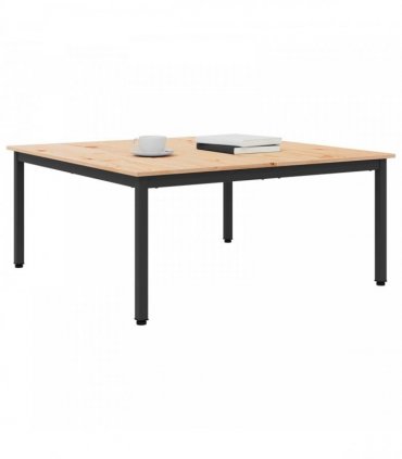 vidaXL Coffee Table Natural 100 x 100 x 45 cm Solid Pine Wood