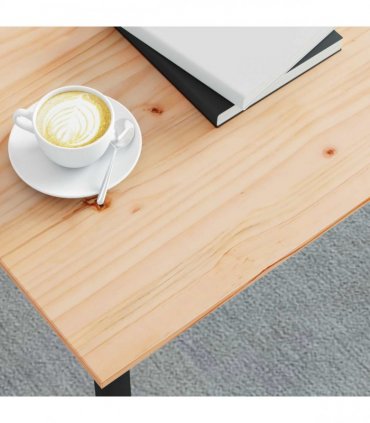vidaXL Coffee Table Natural 100 x 100 x 45 cm Solid Pine Wood