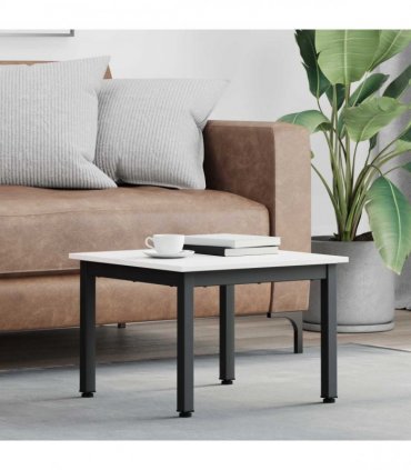 vidaXL Coffee Table White 50 x 50 x 36 cm Solid Pine Wood