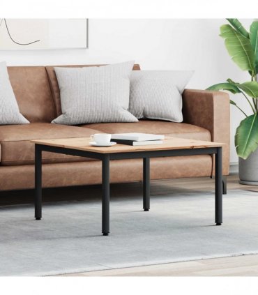 vidaXL Coffee Table Natural 80 x 80 x 45 cm Solid Pine Wood
