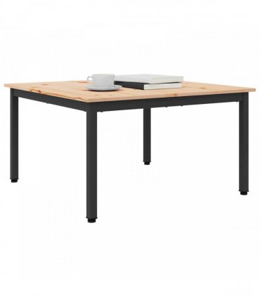 vidaXL Coffee Table Natural 80 x 80 x 45 cm Solid Pine Wood