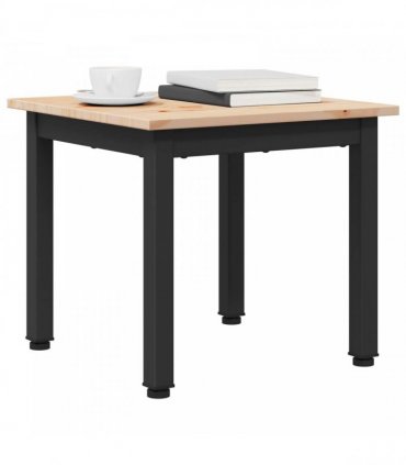 vidaXL Coffee Table Natural 40 x 40 x 36 cm Solid Pine Wood