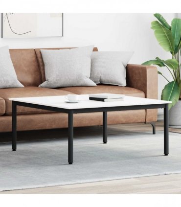 vidaXL Coffee Table White 100 x 100 x 45 cm Solid Pine Wood