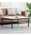 vidaXL Coffee Table White 100 x 100 x 45 cm Solid Pine Wood