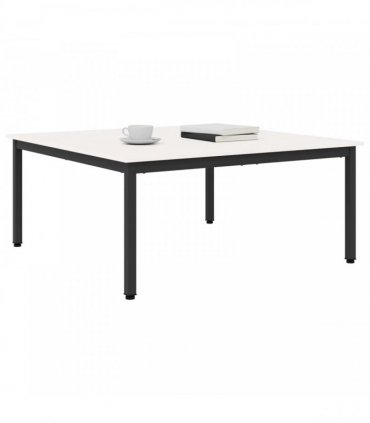 vidaXL Coffee Table White 100 x 100 x 45 cm Solid Pine Wood