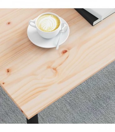 vidaXL Coffee Table Natural 100 x 50 x 45 cm Solid Pine Wood