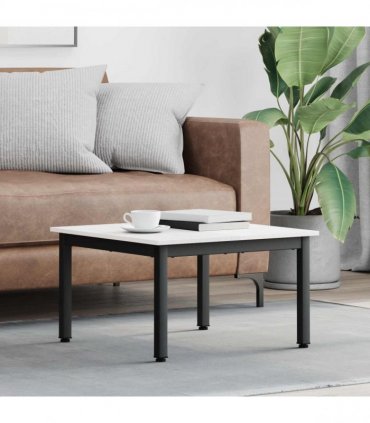vidaXL Coffee Table White 60 x 60 x 36 cm Solid Pine Wood