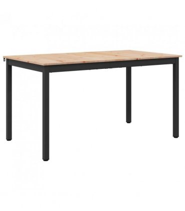 vidaXL Dining Table Natural 150 x 90 x 75 cm Solid Pine Wood