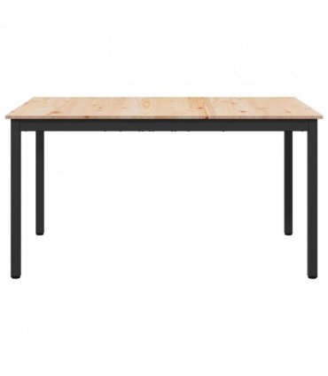 vidaXL Dining Table Natural 150 x 90 x 75 cm Solid Pine Wood