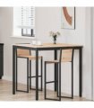 vidaXL Bar Table Natural 110 x 110 x 105 cm Solid Pine Wood
