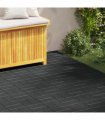 vidaXL Stepping Stone 6 pcs Black 40.5 x 40.5 x 2 cm Rubber