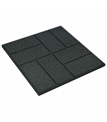 vidaXL Stepping Stone 6 pcs Black 40.5 x 40.5 x 2 cm Rubber