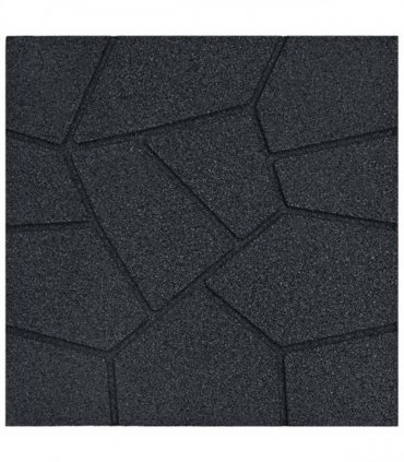 vidaXL Stepping Stone 6 pcs Black 40.5 x 40.5 x 2 cm Rubber