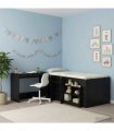 vidaXL Bed Desk Black Oak Engineered Wood 100 x 45 x 75 cm