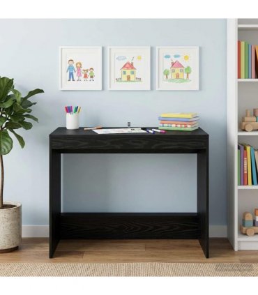 vidaXL Bed Desk Black Oak Engineered Wood 100 x 45 x 75 cm