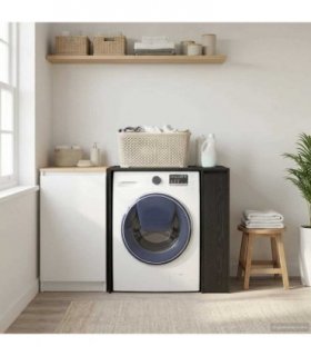 vidaXL Wash Machine Cabinet Black Oak 87 x 60 x 89 cm Engineered wood