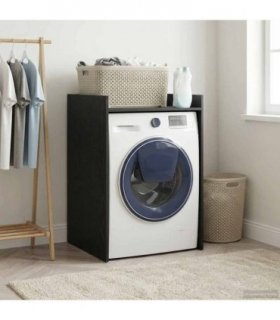 vidaXL Wash Machine Cabinet with Storage Black Oak 67.5 x 62 x 97 cm