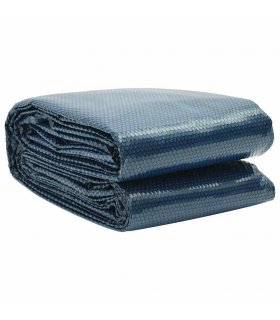 vidaXL Pool Cover | Black and Blue | Thick PE film with air chambers — Size: Ø 250 cm