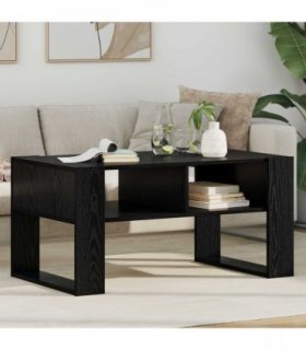 vidaXL Coffee Table Black Oak 92 x 53 x 45 cm Engineered Wood