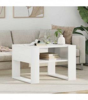 vidaXL Coffee Table with Storage White 66 x 53 x 45 cm Engineered Wood