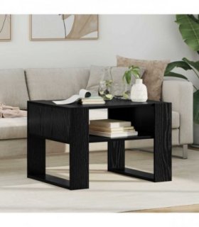 vidaXL Coffee Table Black Oak 66 x 53 x 45 cm Engineered Wood