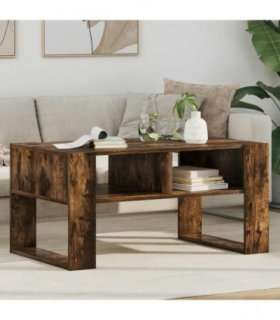 vidaXL Coffee Table Smoked Oak 92 x 53 x 45 cm Engineered Wood