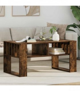 vidaXL Coffee Table Smoked Oak 92 x 49.5 x 45 cm Engineered Wood