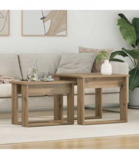 vidaXL Coffee Table Set 2 pcs Artisan Oak Engineered Wood