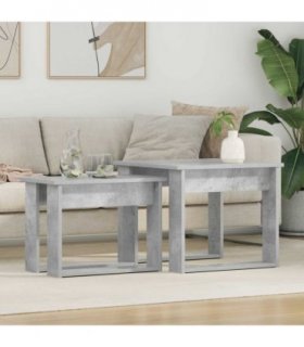 vidaXL Coffee Table Set 2 pcs Concrete Grey Engineered Wood
