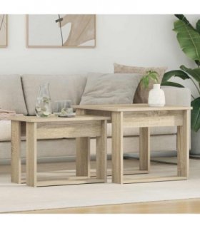 vidaXL Coffee Table Set 2 pcs Sonoma Oak Engineered Wood