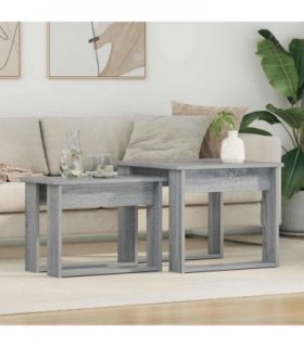 vidaXL Coffee Table Set 2 pcs Grey Sonoma Engineered Wood