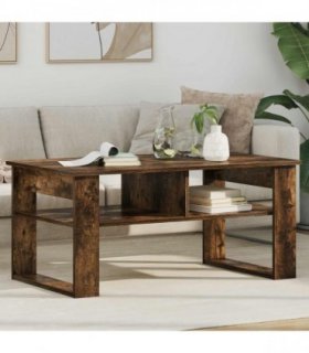 vidaXL Coffee Table Smoked Oak 96 x 54 x 44 cm Engineered Wood