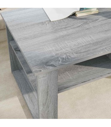 vidaXL Coffee Table Grey Sonoma 96 x 54 x 44 cm Engineered Wood