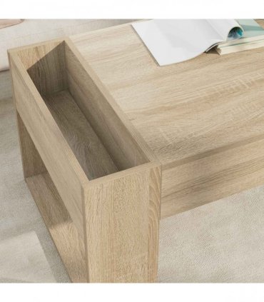 vidaXL Coffee Table Sonoma Oak 110 x 50 x 41 cm Engineered Wood