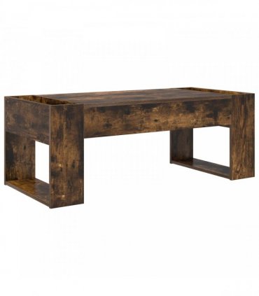 vidaXL Coffee Table Smoked Oak 110 x 50 x 41 cm Engineered Wood
