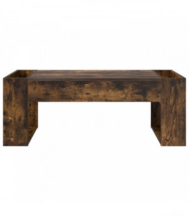 vidaXL Coffee Table Smoked Oak 110 x 50 x 41 cm Engineered Wood