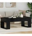 vidaXL Coffee Table Black Oak 110 x 50 x 41 cm Engineered Wood