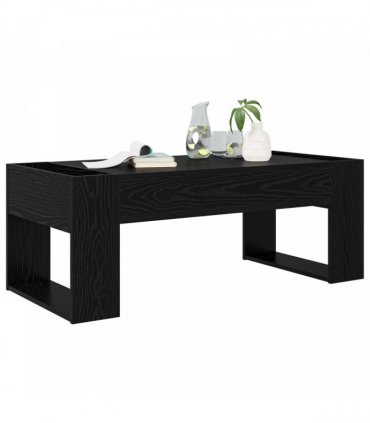 vidaXL Coffee Table Black Oak 110 x 50 x 41 cm Engineered Wood