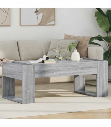 vidaXL Coffee Table Grey Sonoma 110 x 50 x 41 cm Engineered Wood