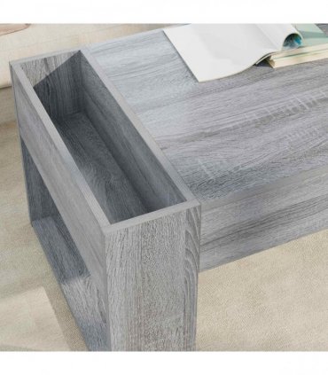 vidaXL Coffee Table Grey Sonoma 110 x 50 x 41 cm Engineered Wood