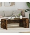 vidaXL Coffee Table Smoked Oak 95 x 50 x 34 cm Engineered Wood