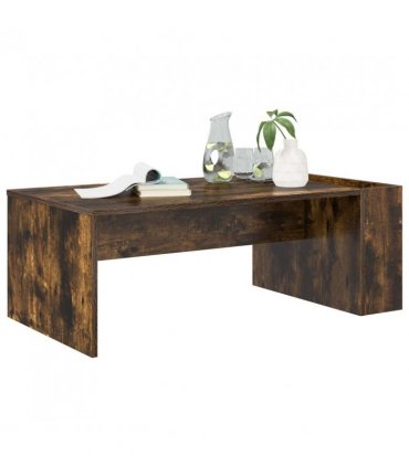 vidaXL Coffee Table Smoked Oak 95 x 50 x 34 cm Engineered Wood