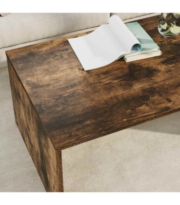 vidaXL Coffee Table Smoked Oak 95 x 50 x 34 cm Engineered Wood