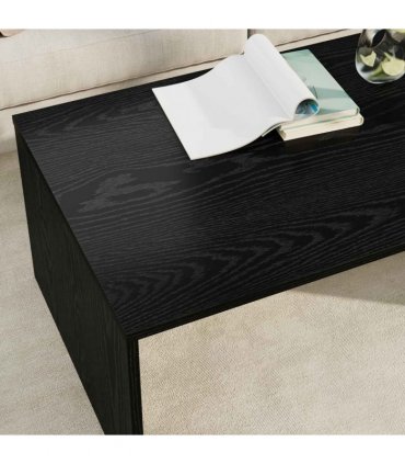 vidaXL Coffee Table Black Oak 95 x 50 x 34 cm Engineered Wood