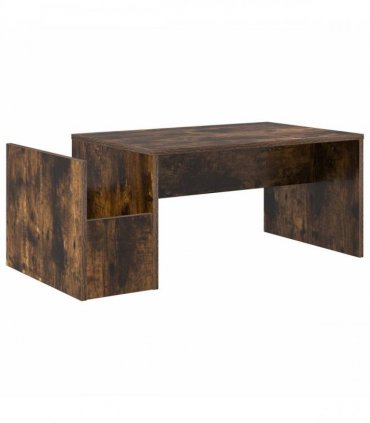 vidaXL Coffee Table Smoked Oak 90 x 45 x 35 cm Engineered Wood